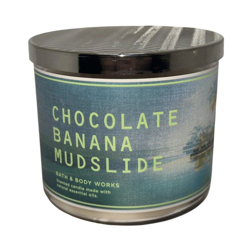 Bath and Body Works Chocolate Banana Mudslide Scented 3-Wick Candle (14.5 oz)